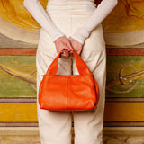 Borsa in Vera Pelle Sophie Arancione - ISKIA That's Vera Italia