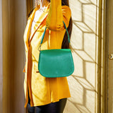 Borsa in Vera Pelle Angelina Verde - ISKIA That's Vera Italia