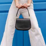 Borsa in Vera Pelle Angelina Nero - ISKIA That's Vera Italia 