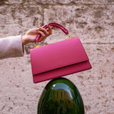 Borsa in Vera Pelle Kate Fucsia - ISKIA That's Vera Italia 