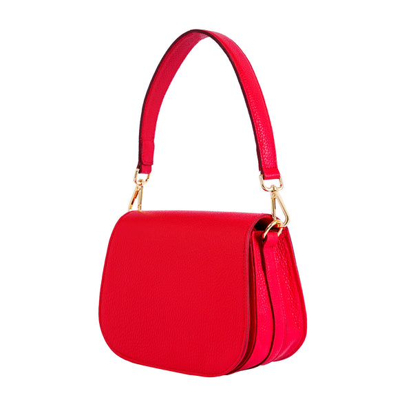 Borsa in Vera Pelle Angelina Rosso - ISKIA That's Vera Italia 